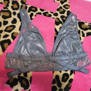 Victoria's Secret Gray Shimmer Bralette NWOT